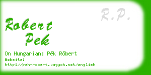 robert pek business card