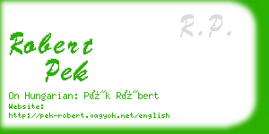 robert pek business card